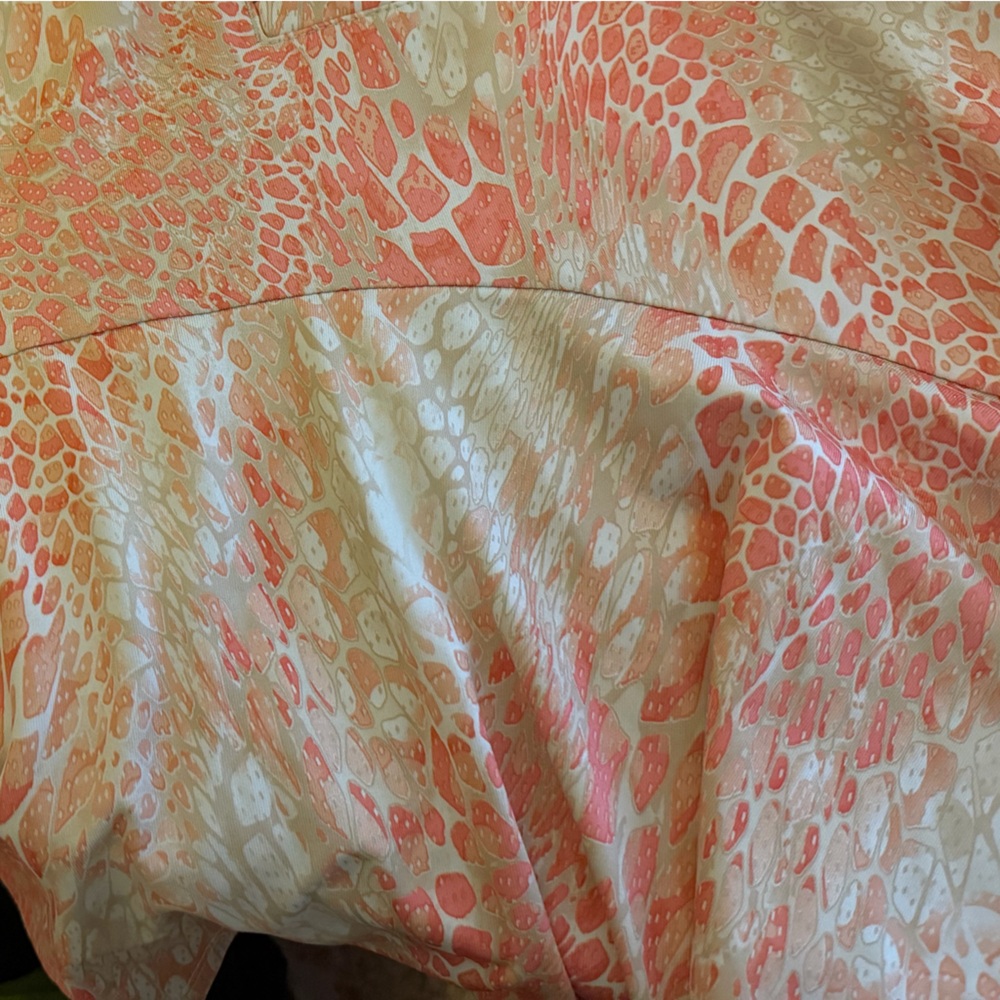 Coral and Cream Animal Print Dress